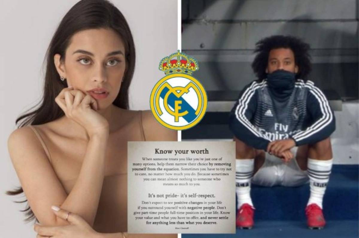 El mensaje de la mujer de Marcelo que enciende las alarmas en el Real Madrid