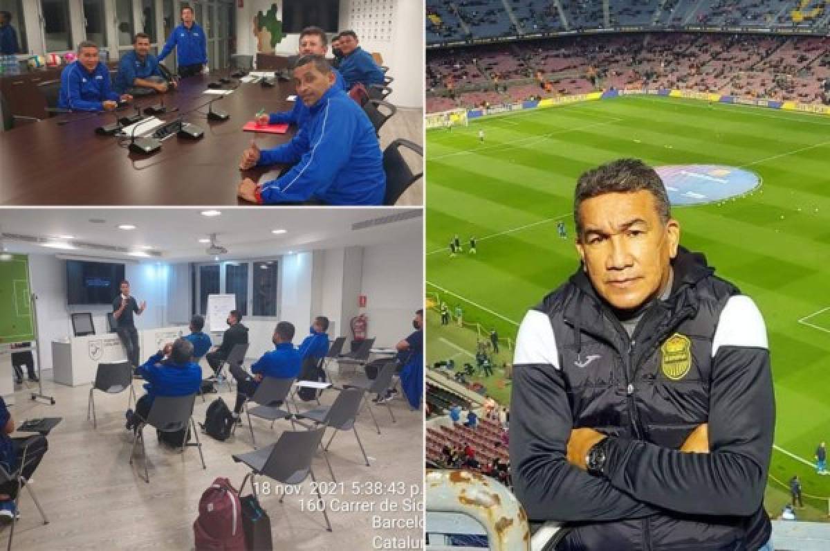Entrenadores hondureños culminan capacitación en España y presencian el debut de Xavi con el Barcelona