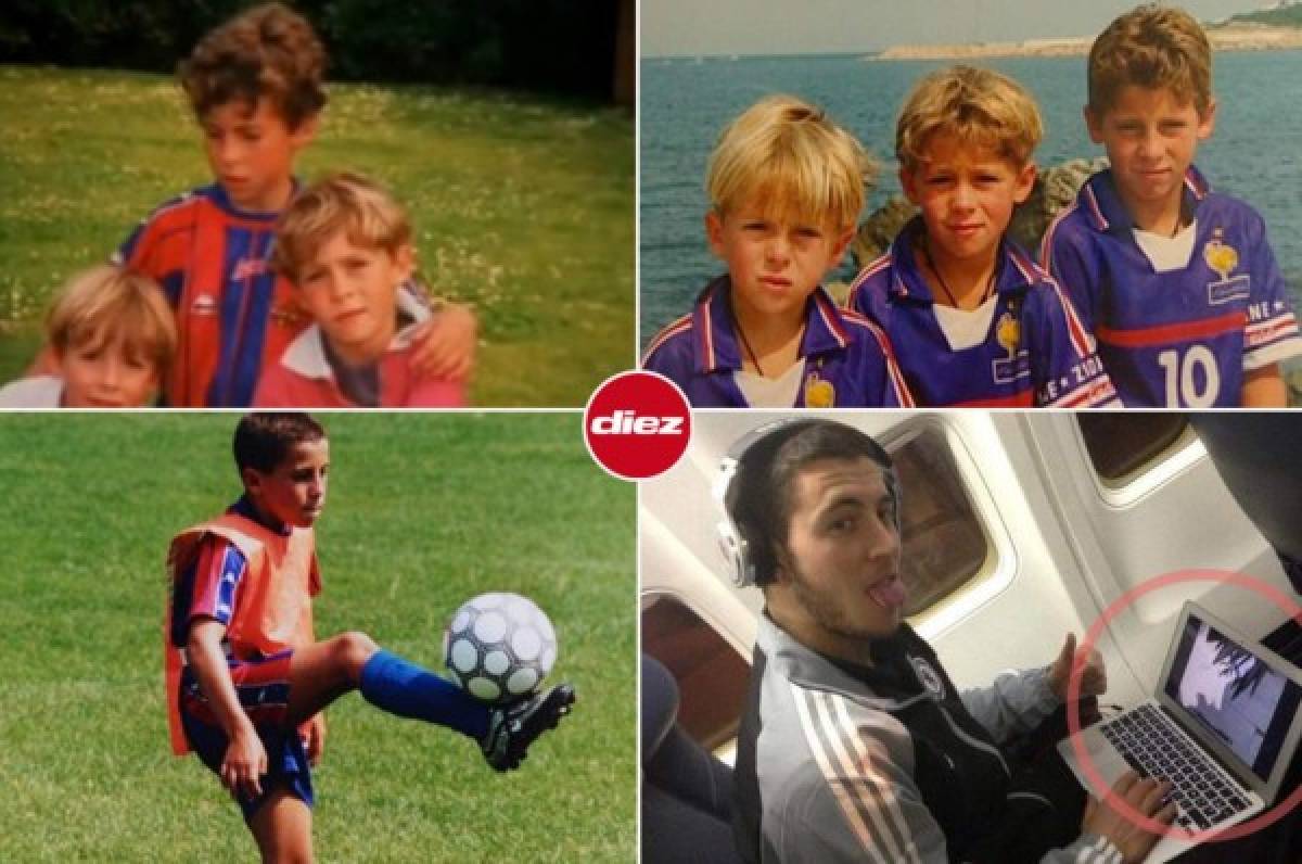 ¡Con la camiseta del Barça! Las 10 fotos inéditas de Hazard, el nuevo fichaje del Real Madrid