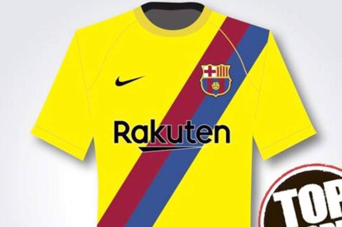 Se filtra la segunda camisa que usará el Barcelona y es totalmente amarilla