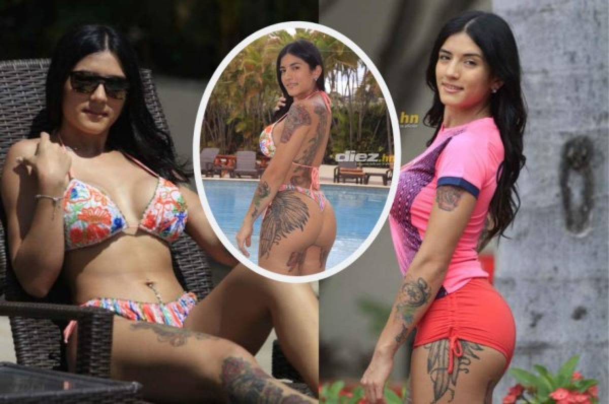 Aileen López, la sexy aficionada de Motagua que revela el significado de sus 17 tatuajes