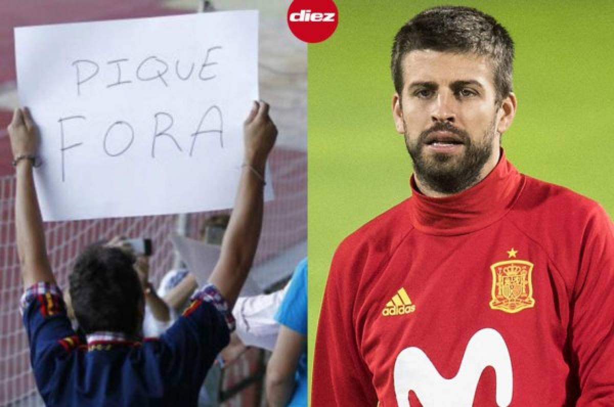 Tremendo: Así fue el recibimiento a Piqué en el entrenamiento de España