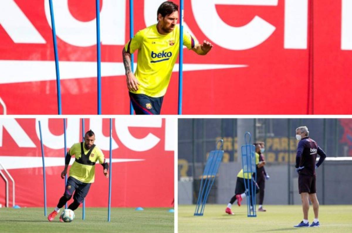 Con protocolos 'anticoronavirus' e individual: Messi y Barcelona realizaron el primer entrenamiento