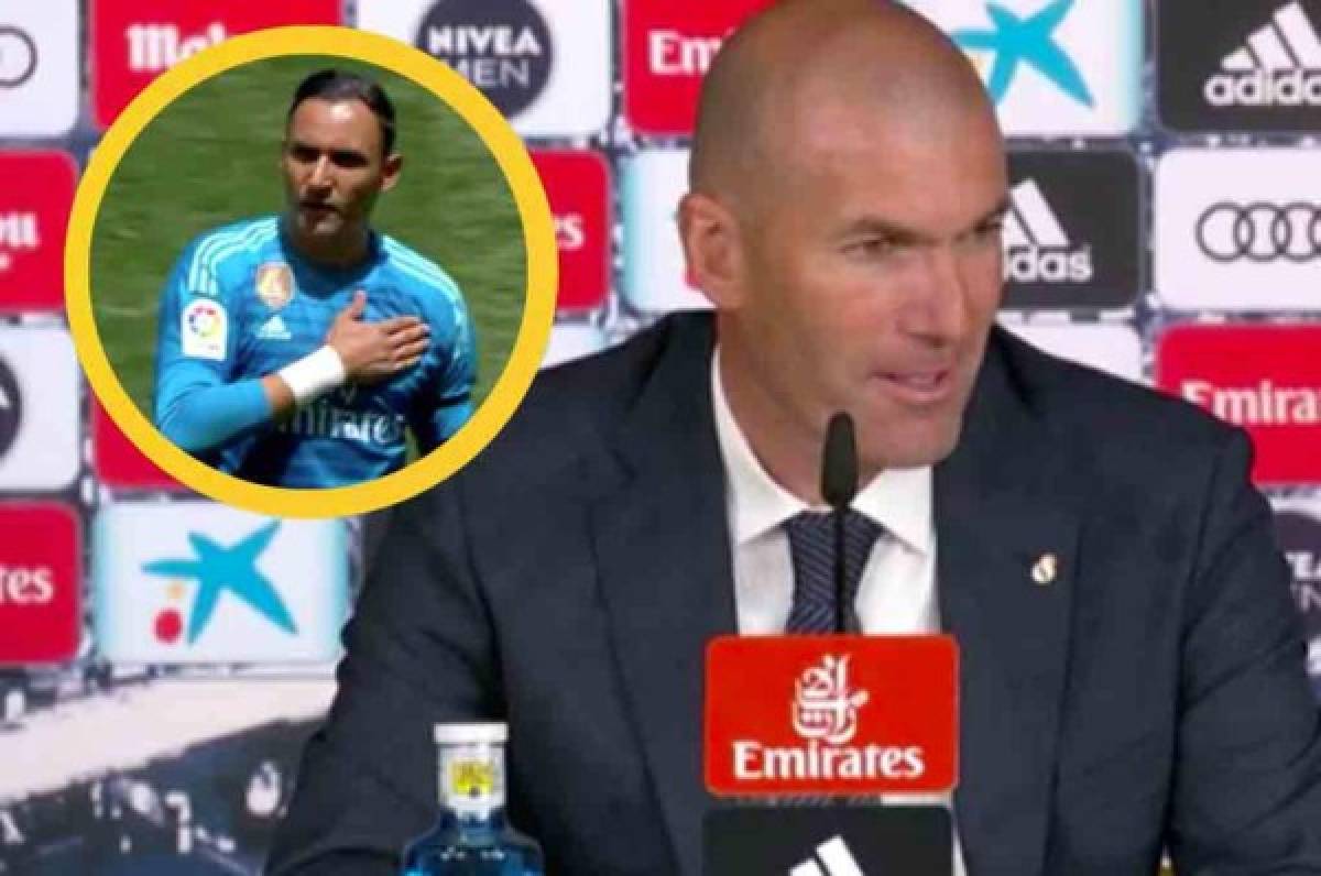 Zidane sobre la despedida de Keylor: 'No sé qué va a pasar pero estuvo muy bien hoy'