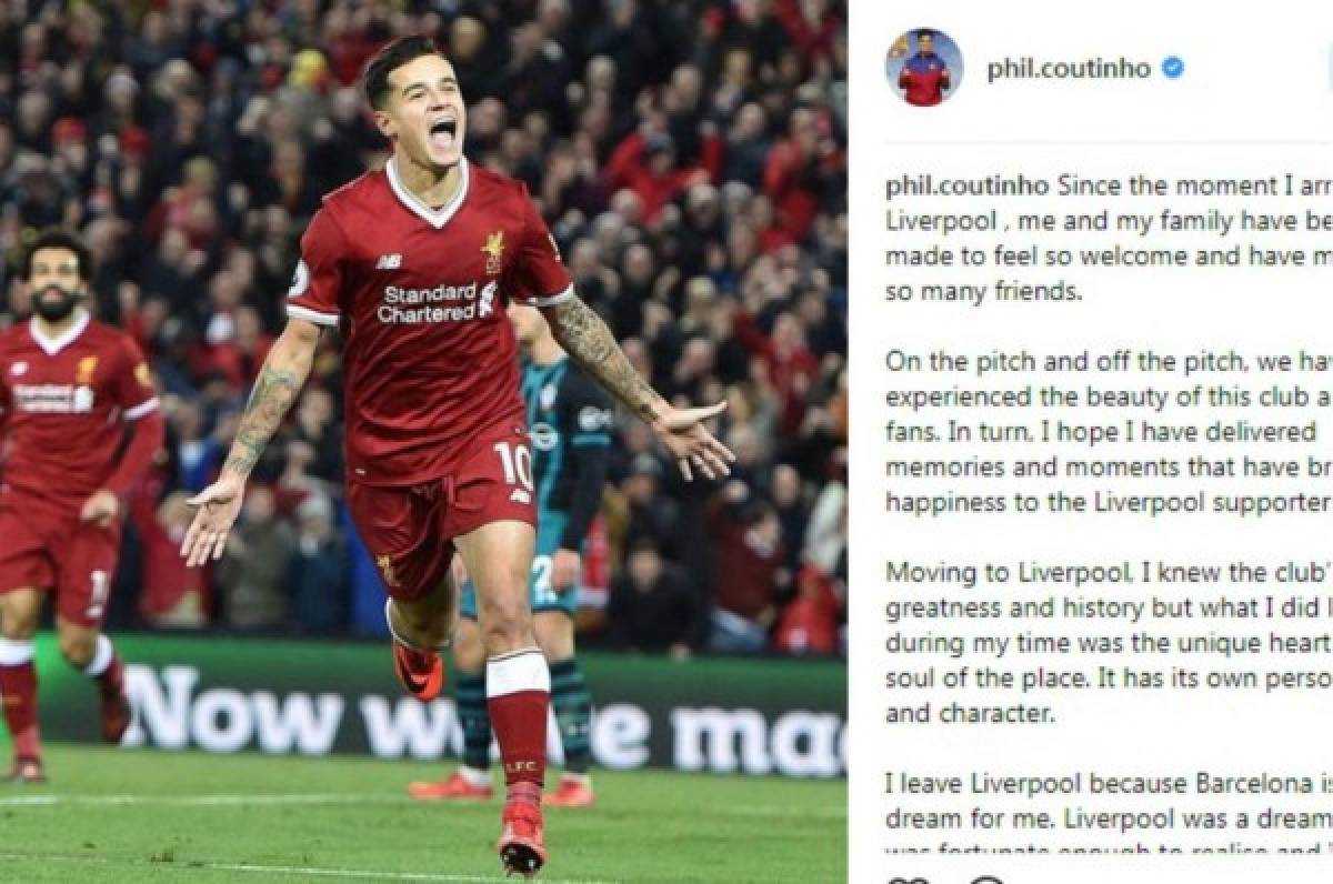 ¡ES UN CRACK! Coutinho dedica emotiva carta de despedida al Liverpool