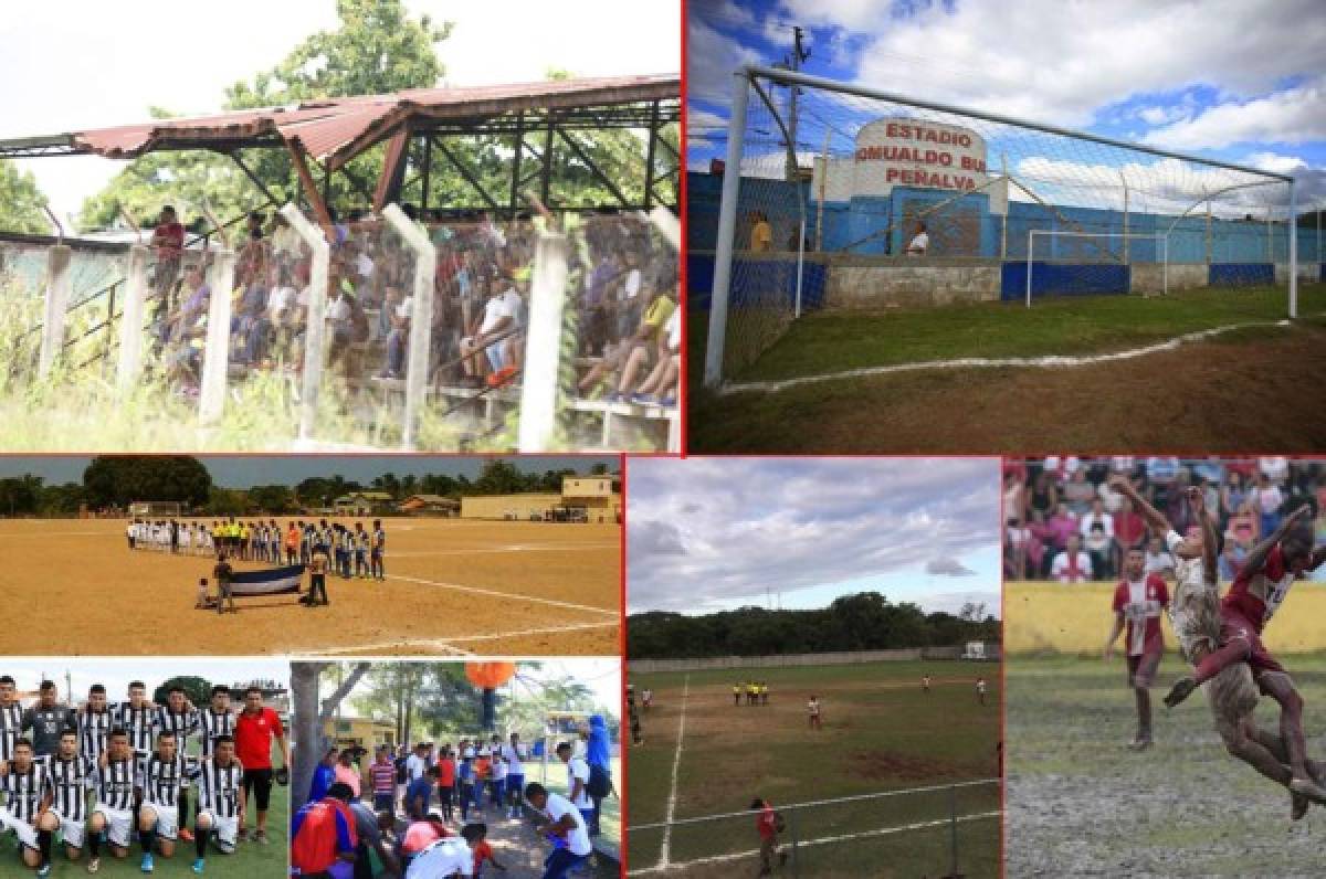 Estadios hondureños en pésimas condiciones en los que se juega fútbol profesional