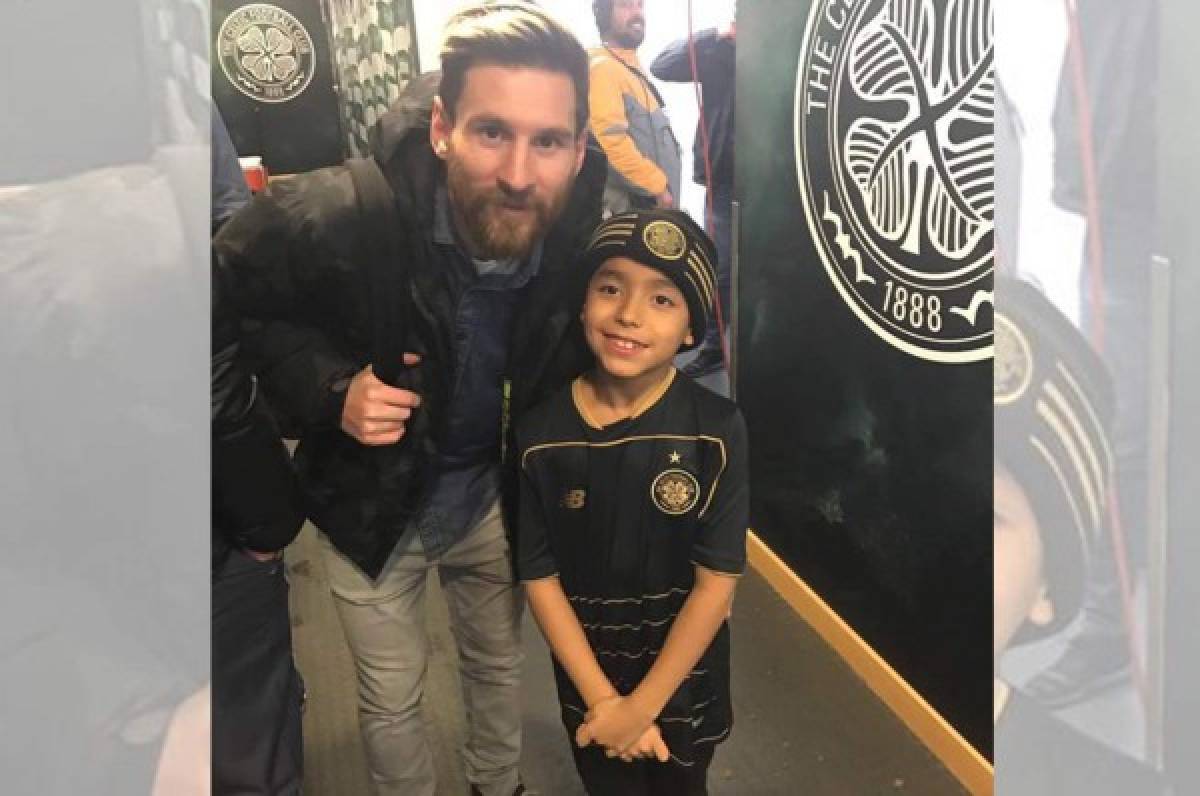 Hijo de Emilio Izaguirre y su foto de lujo al lado de Lionel Messi