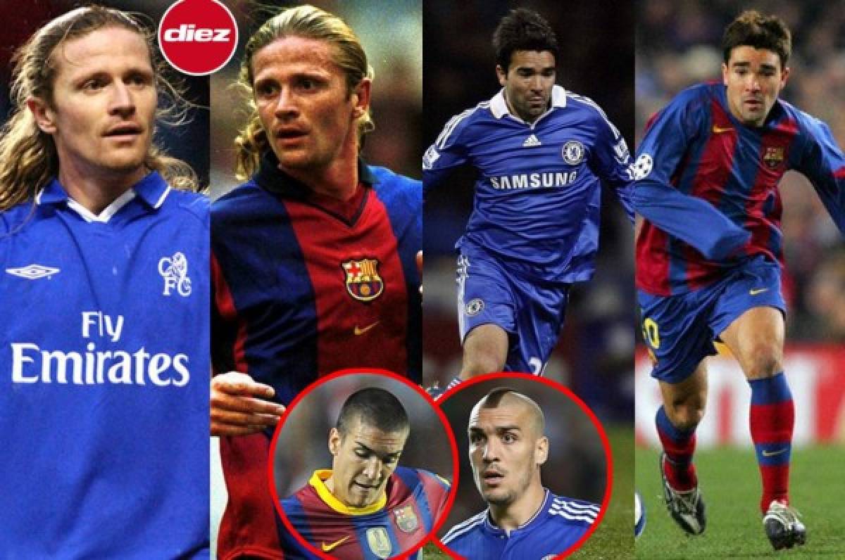Los 13 futbolistas que han sudado las camisetas del Chelsea y Barcelona