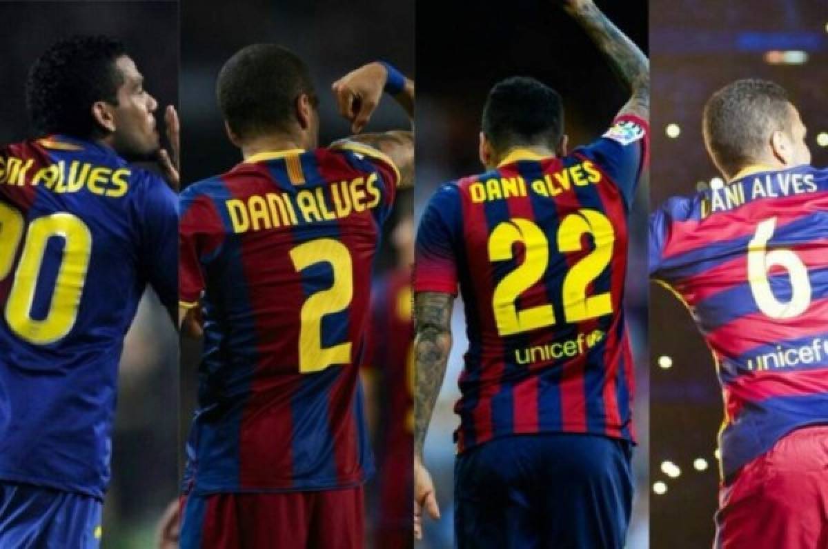 El dorsal que usará Dani Alves en su regreso al FC Barcelona; será su quinto número de camisa