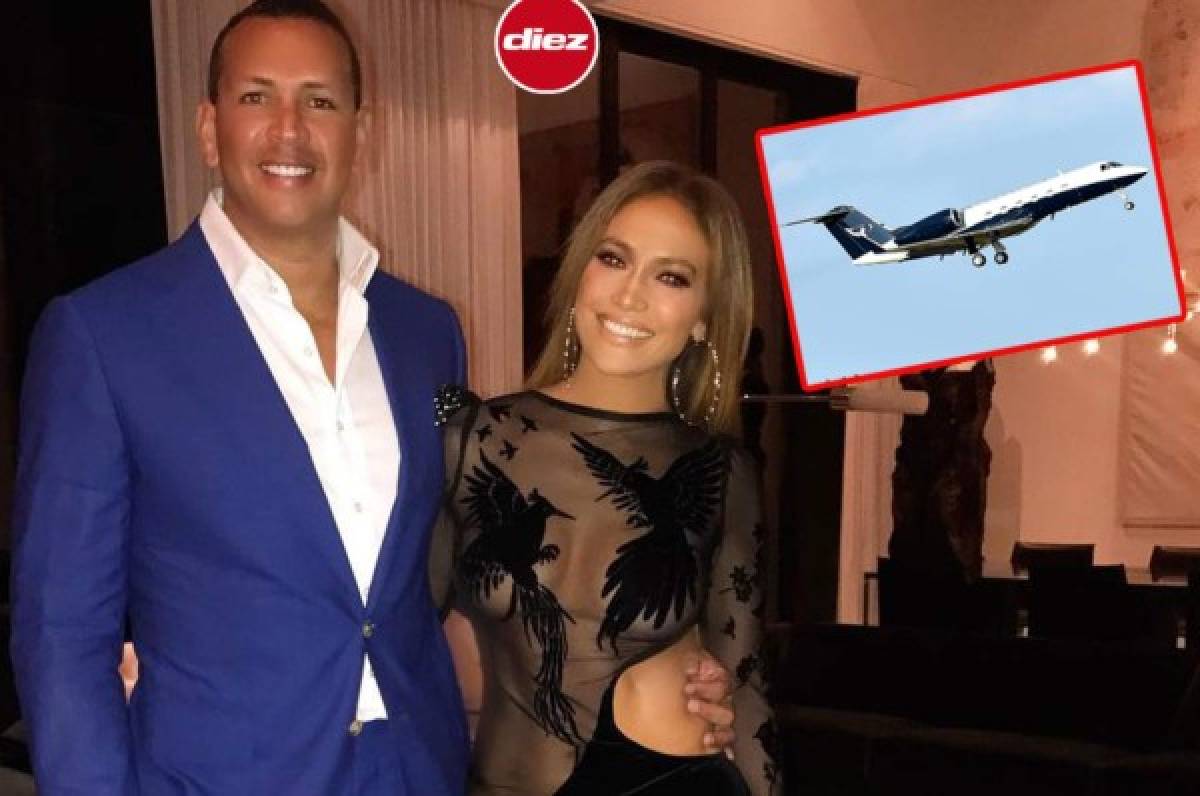 ¡QUÉ LUJO! El espectacular avión que compró Alex Rodríguez para pasear con Jennifer Lopez
