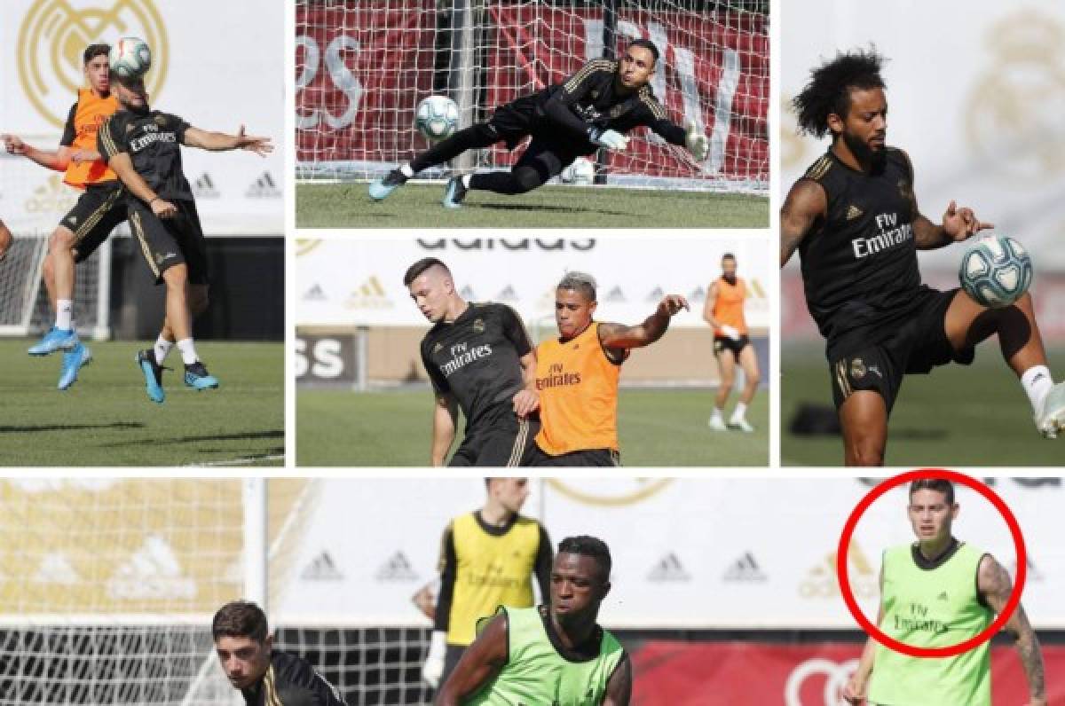 Entrenamiento Real Madrid: El gesto de Marcelo, el dribling de Kubo a Vinicius y la foto entre Keylor y James