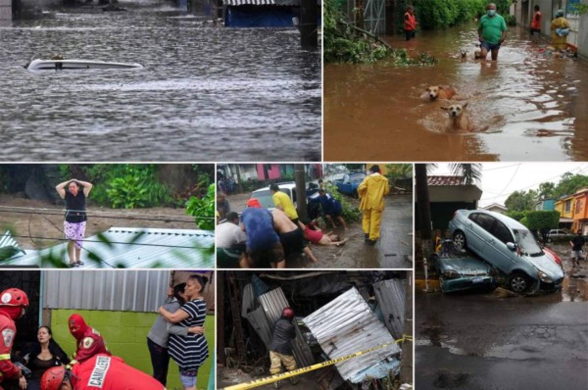 Impactantes imágenes de la tormenta que arrasó en El Salvador y dejó pérdidas humanas