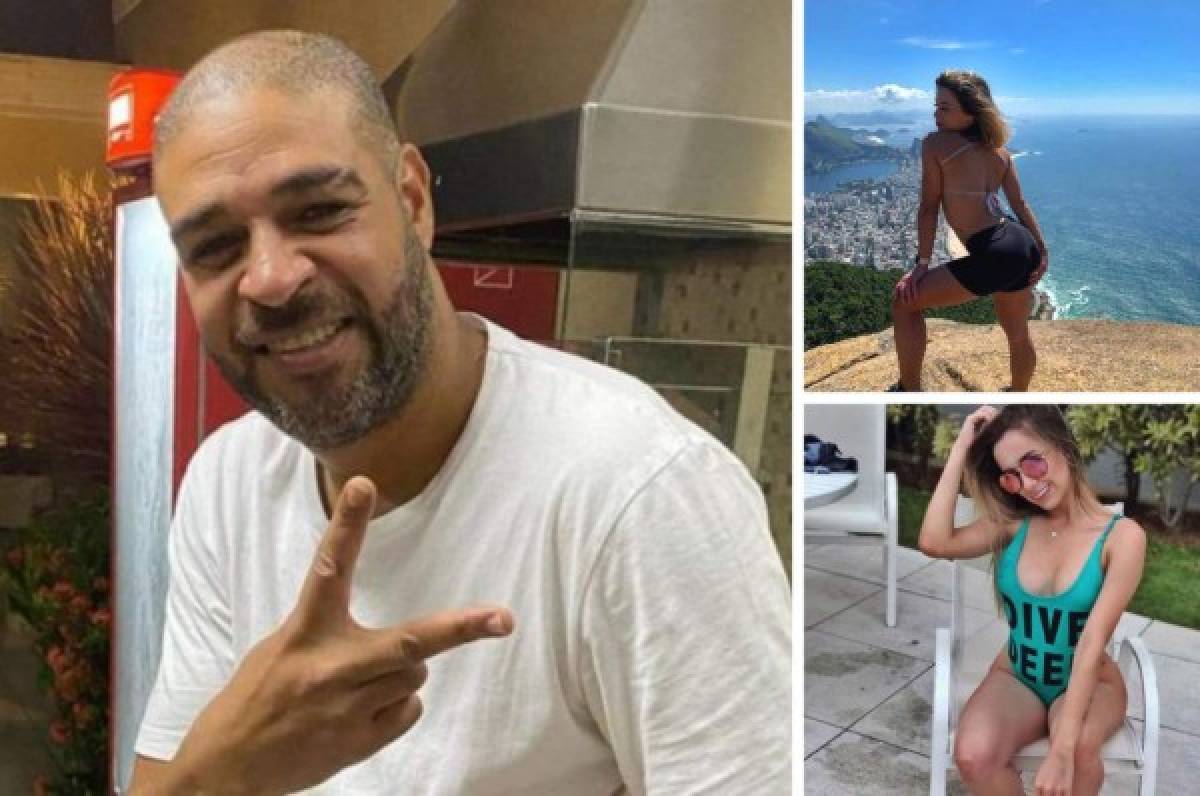 Adriano y su polémico trio amoroso: Fue captado con dos de sus ex novias en un hotel de Brasil