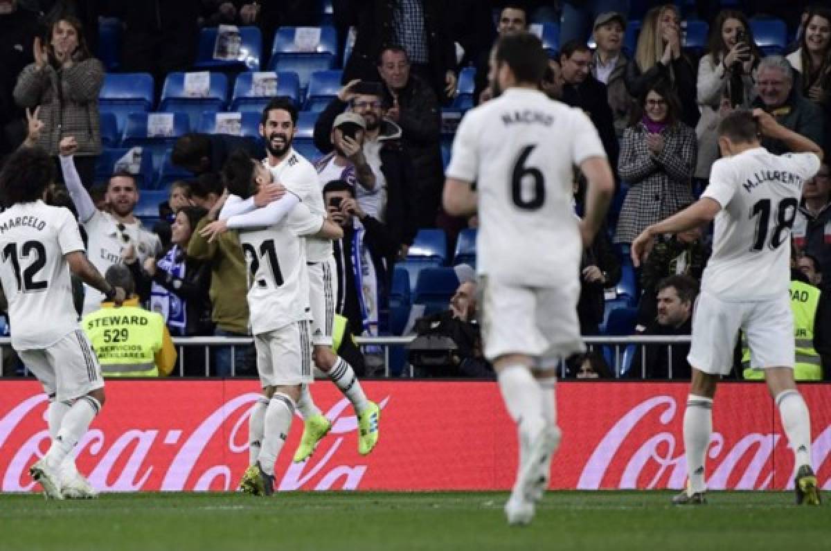 Isco anotó el empate del Real Madrid en el Bernabéu.