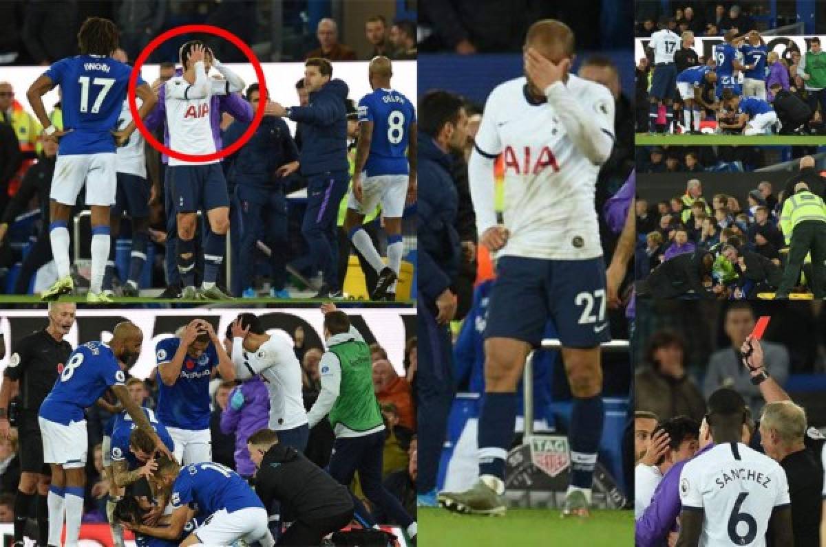 FOTOS: La reacción de los futbolistas del Everton y Tottenham al ver la horrible lesión de André Gomes