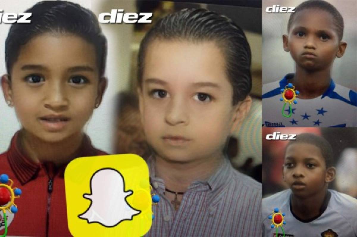 ¿Cómo lucen? Las personalidades del fútbol hondureño con el filtro de bebé de Snapchat