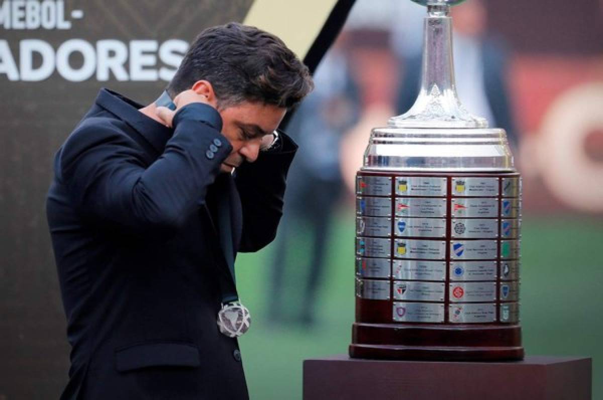 Marcelo Gallardo rompe a llorar tras perder la final de la Copa Libertadores ante Flamengo