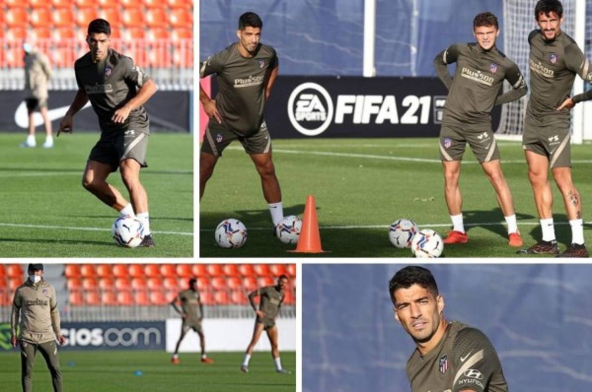 El 'pasillo' y el abrazo de Simeone: Así fue el primer entrenamiento de Luis Suárez con el Atlético