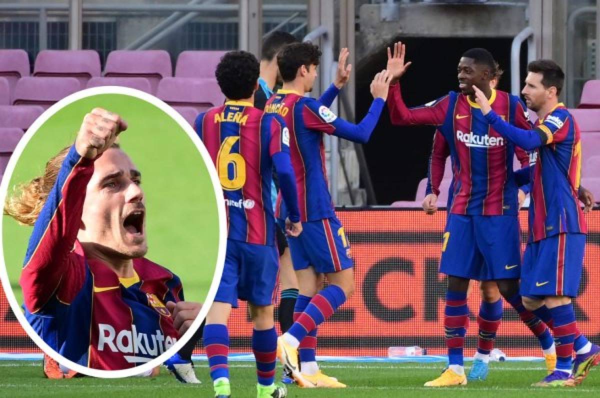 Con golazos de Messi y Griezmann, Barcelona goleó al Osasuna en el Camp Nou y se acerca a los líderes