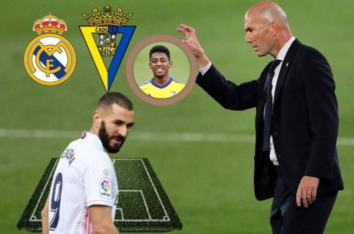 Zidane, con el plan B: Así sería el 11 del Real Madrid ante el Cádiz, club del Choco Lozano