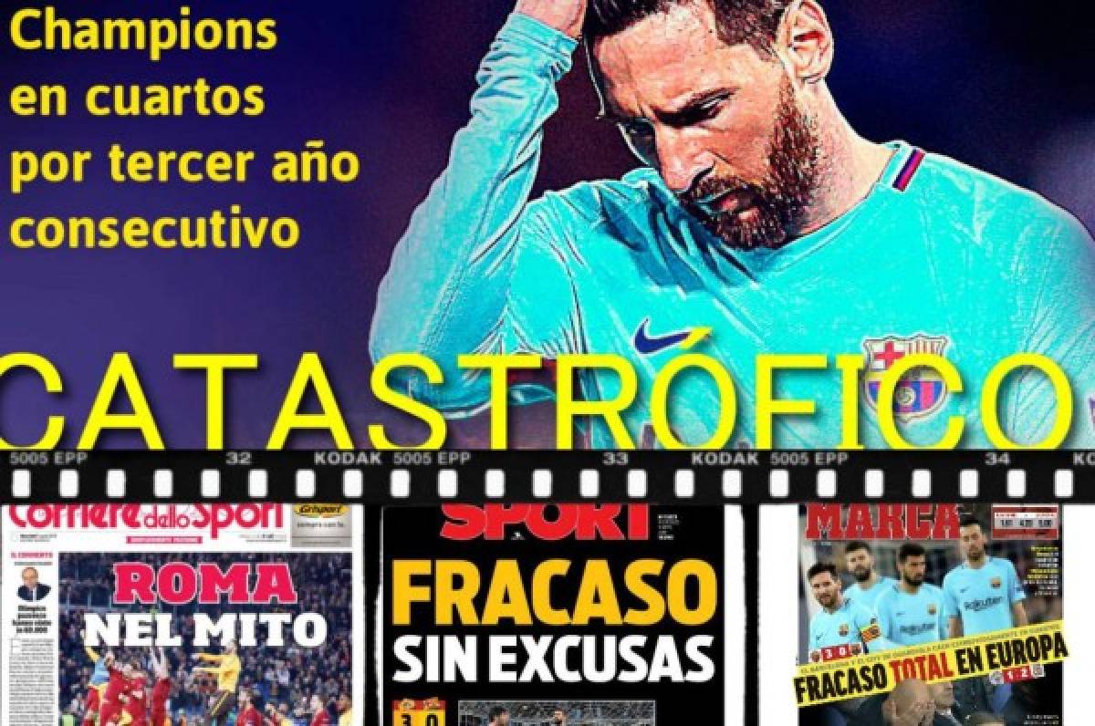 Las portadas por el mundo sobre el Barça: 'Fracaso sin excusas'