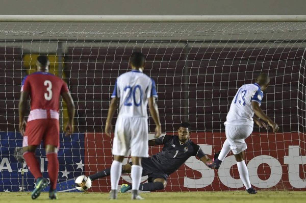 Eddie Hernández con estupendo penal pone a ganar a Honduras sobre Panamá