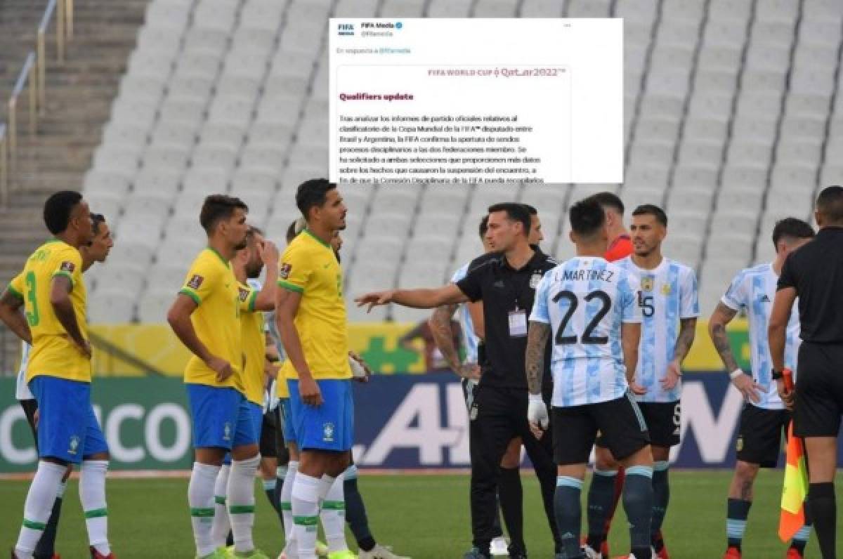 El nuevo comunicado oficial de la FIFA sobre el Brasil-Argentina que fue suspendido
