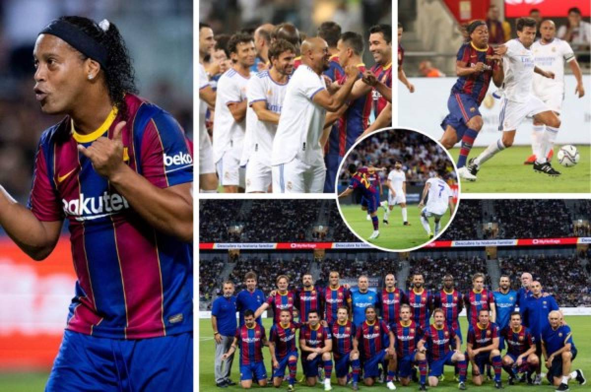 ¿Quién es el número siete merengue? Ronaldinho se robó el show, pero Real Madrid ganó el clásico de leyendas al Barcelona