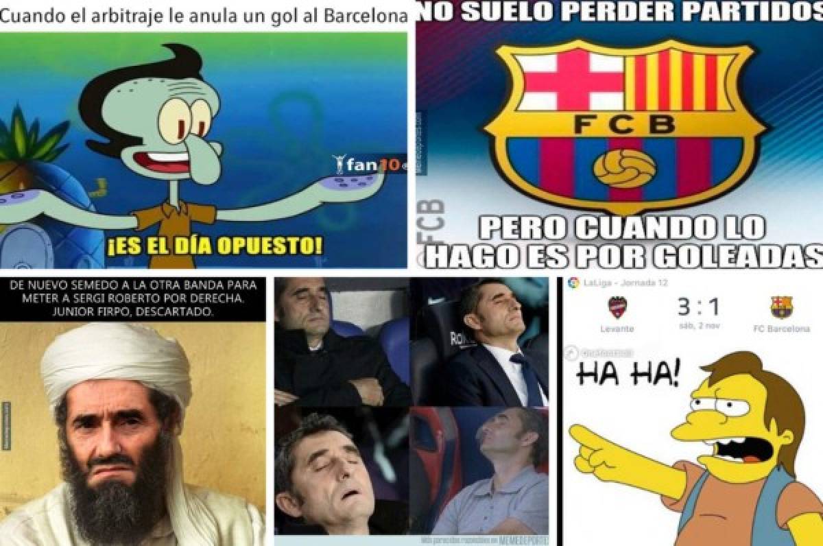 Barcelona y Ernesto Valverde, víctimas favoritas de los memes tras dejarse remontar contra el Levante