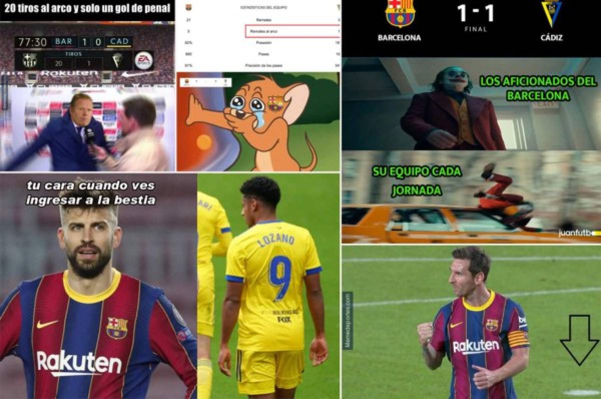 Barcelona es despedazado por los memes tras empatar ante el Cádiz; Choco Lozano es protagonista