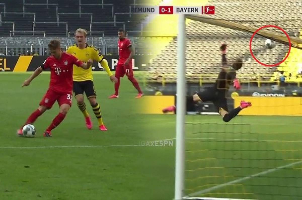 Tremendo: Joshua Kimmich le marca un golazo al Dortmund en el clásico de la Bundesliga