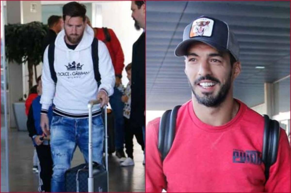 Messi y Luis Suárez llegan a Barcelona luego de sus vacaciones de fin de año