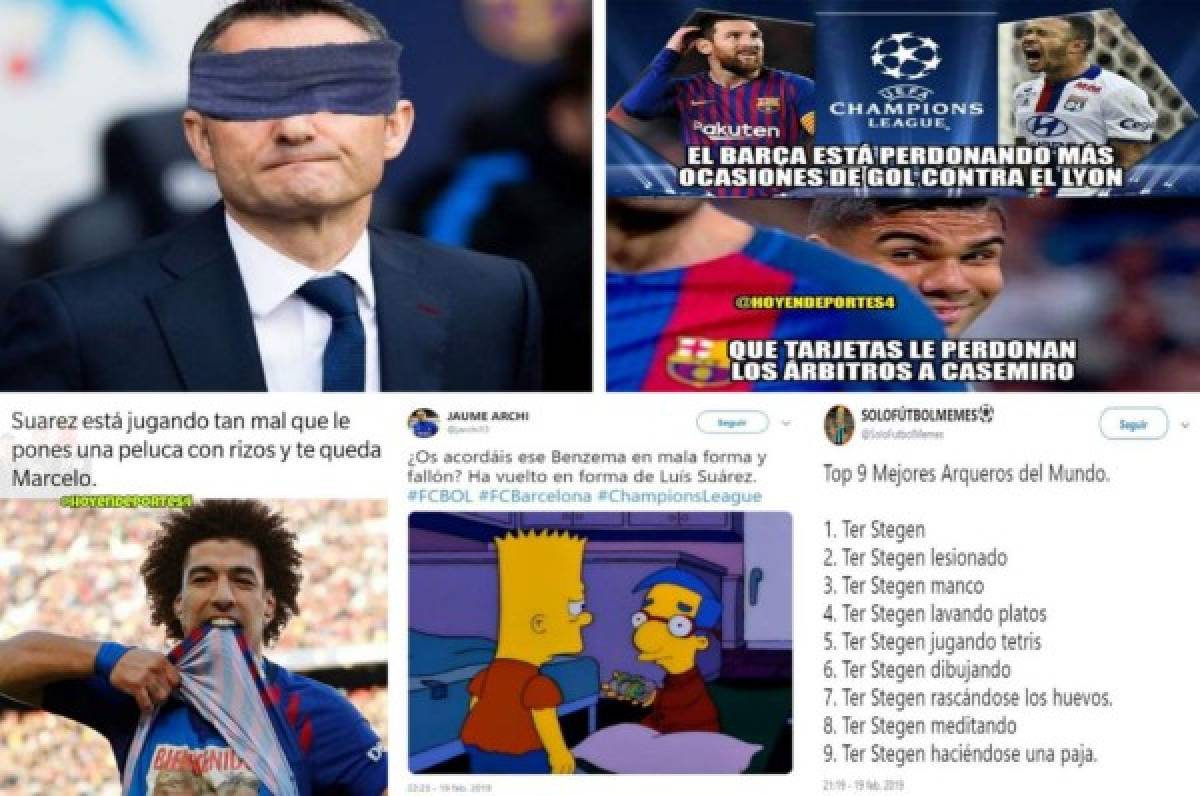 Los otros memes que 'liquidan' a Luis Suárez y el Barcelona por no ganarle al Lyon en Champions