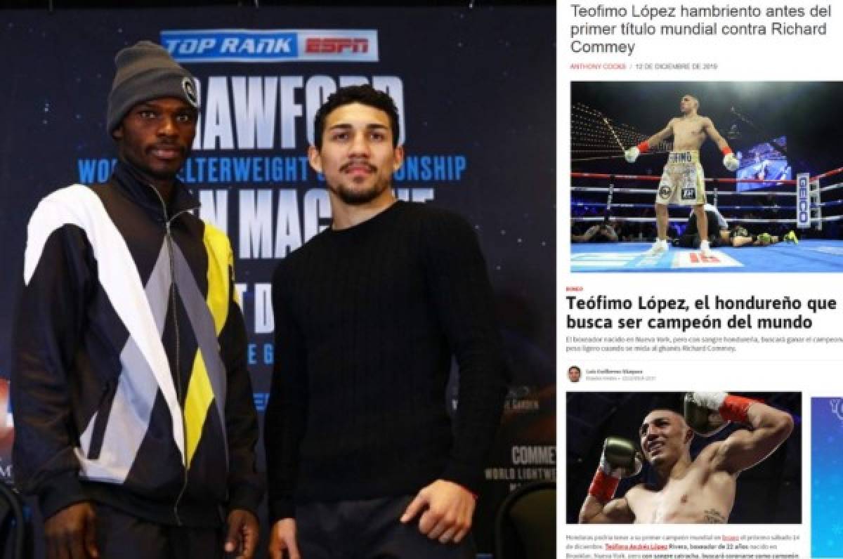 Lo que dicen los medios internacionales de la pelea de Teófimo López contra Richard Commey  