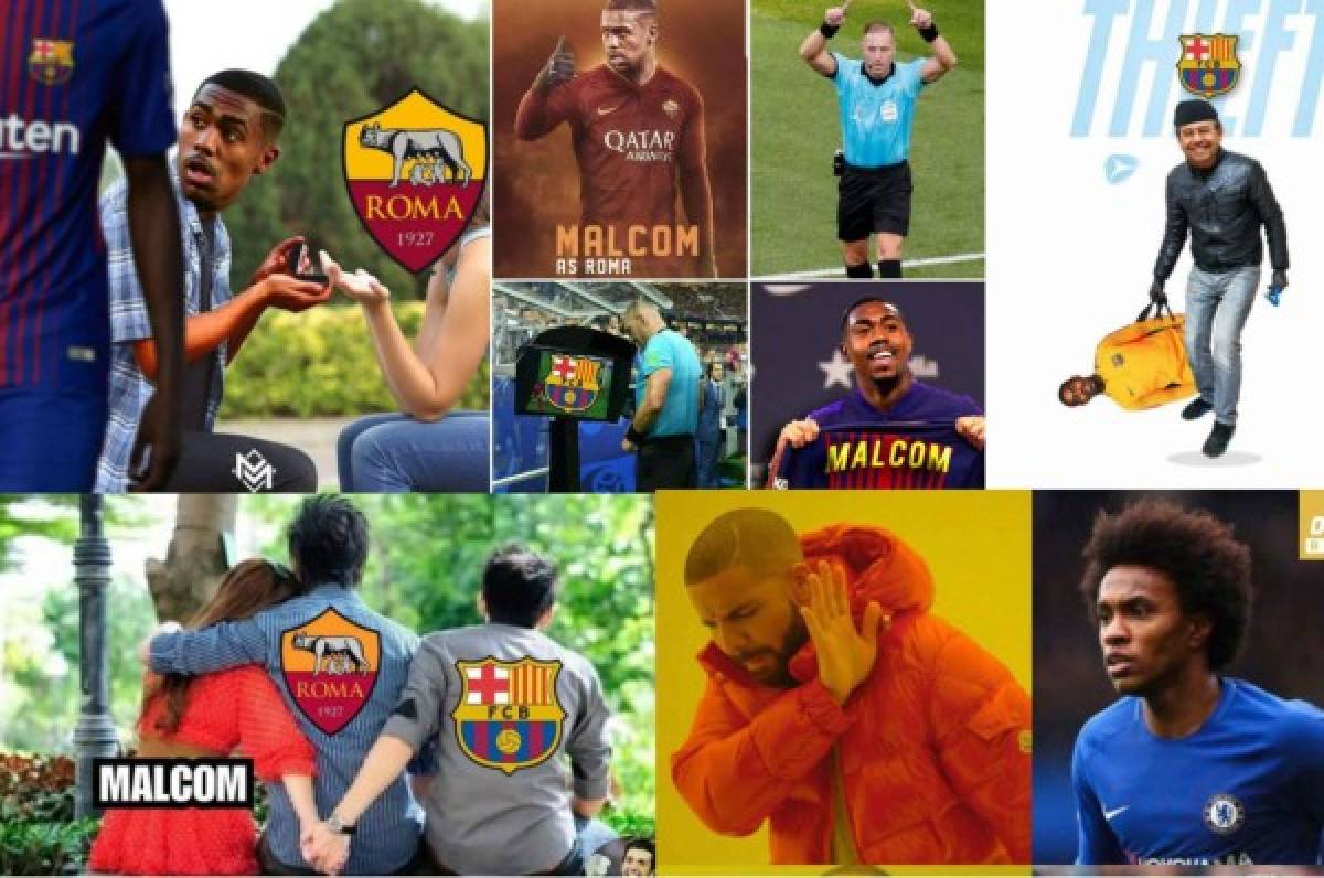 ¡Crueles! Malcom y los tremendos memes del 'robo' del Barcelona a la Roma