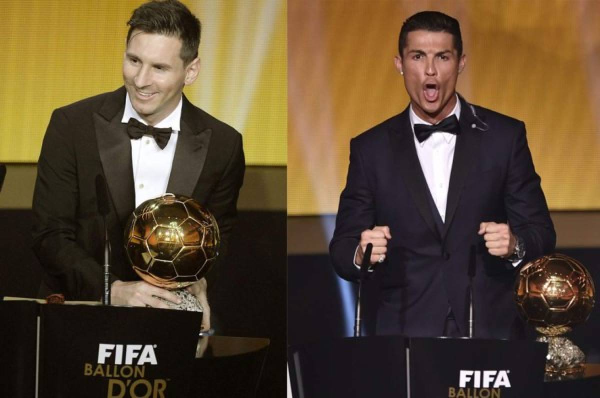 Cristiano y Messi empatadados en Balón y Bota de Oro, también Champions