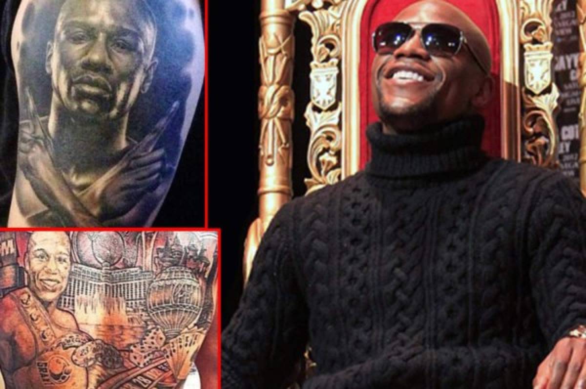 LOCURA: Seguidores de Floyd Mayweather Jr. se tatuaron al boxeador en la piel