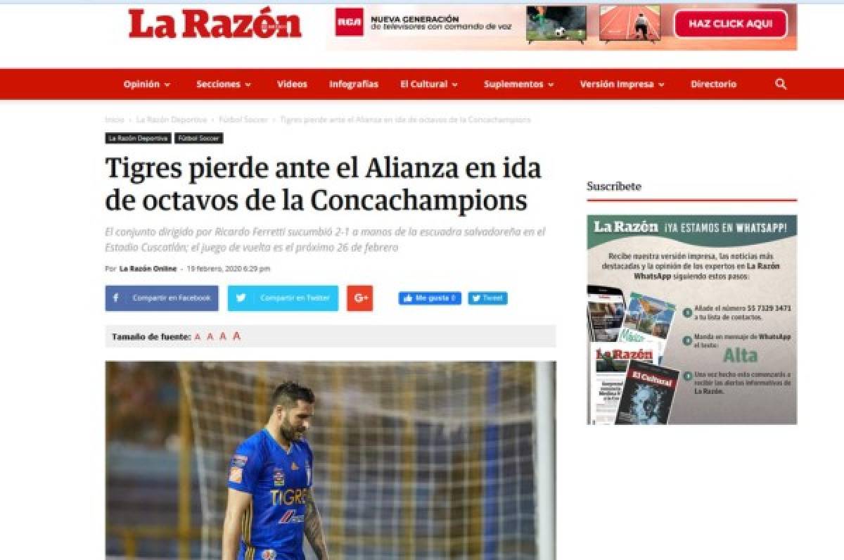 De 'soberbios', 'fríos' y 'ridículos': Los titulares de la prensa tras gane de Alianza sobre Tigres