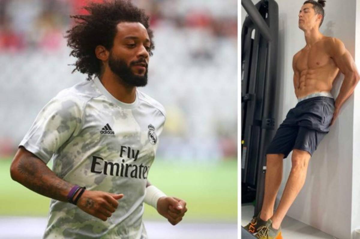 Marcelo se burla de la última foto de Cristiano Ronaldo que causó furor en redes sociales