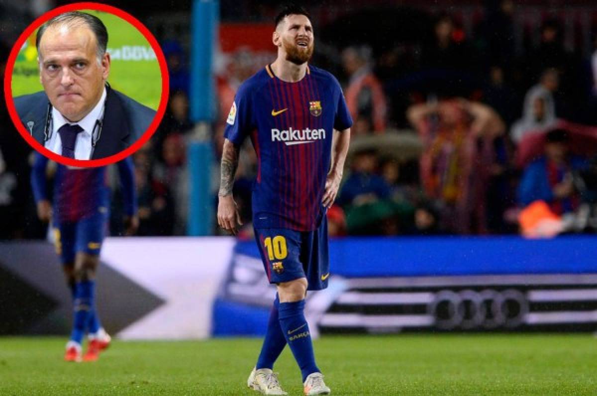 Javier Tebas: 'Messi tiene contrato y él ya ha renovado con Barcelona'