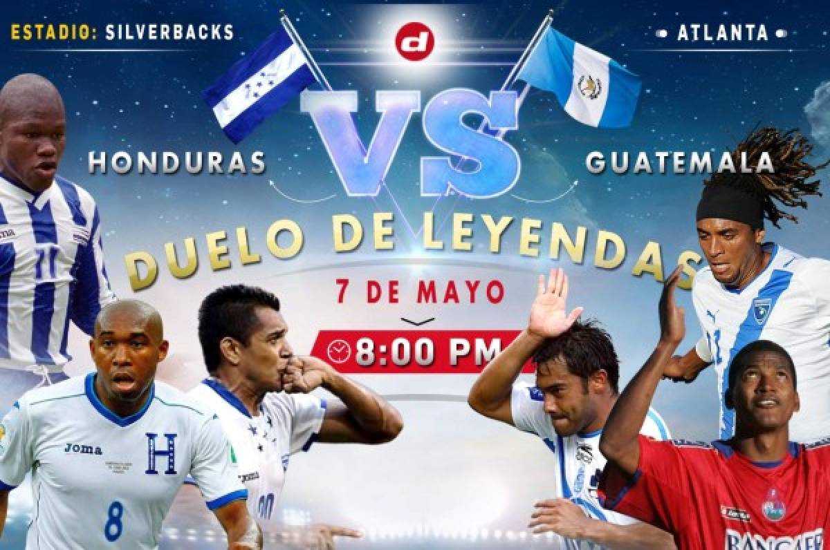 Leyendas de Honduras vs Leyendas de Guatemala este viernes en el estadio Silverbacks de Atlanta