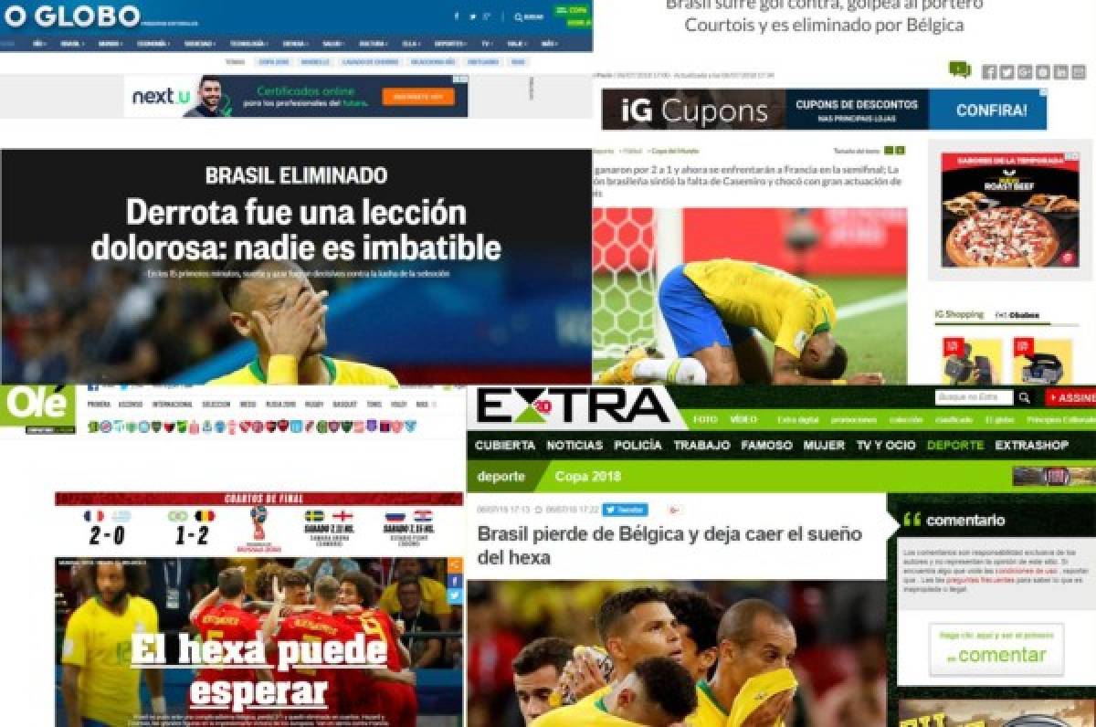 PORTADAS: Así titulan los medios argentinos el fracaso de Brasil ante Bélgica