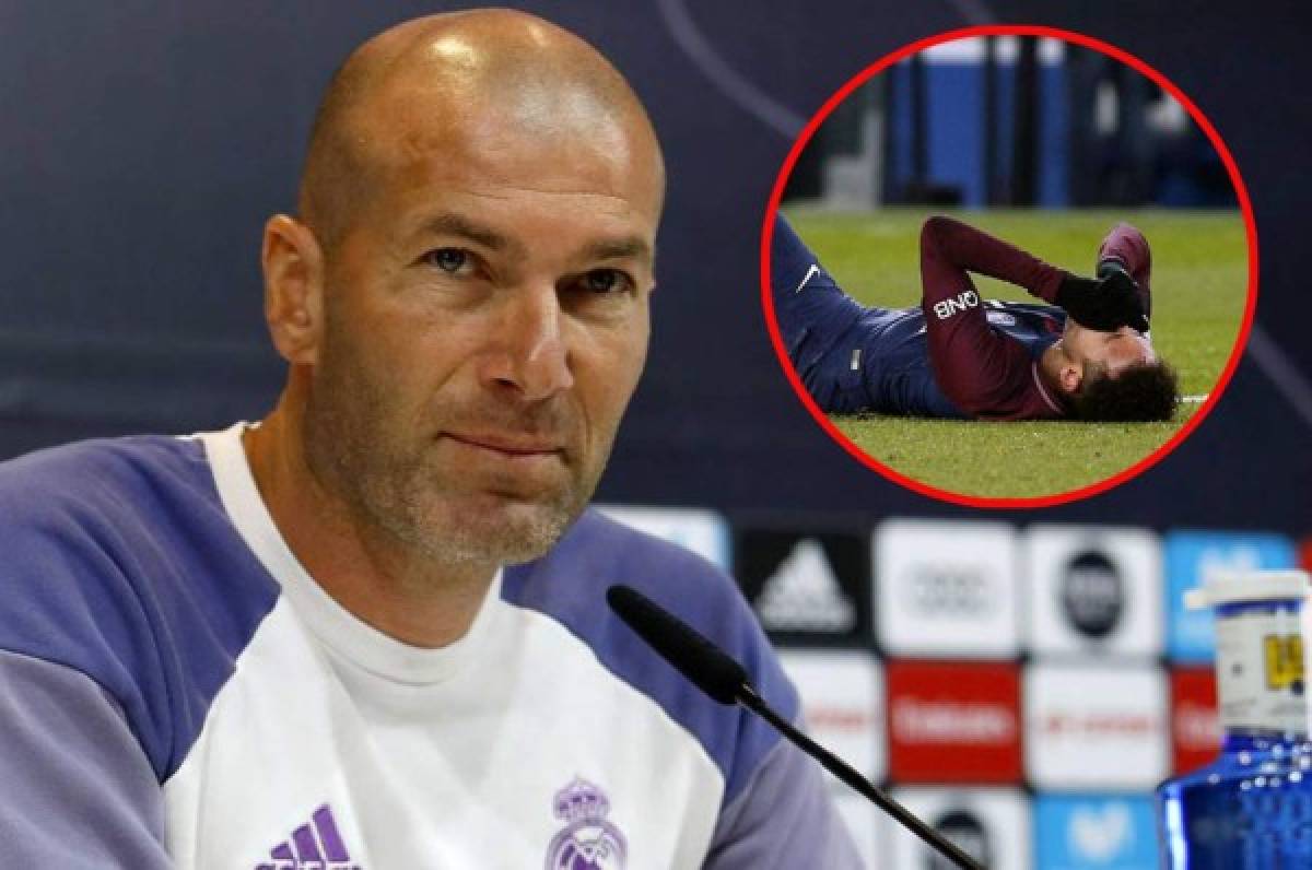 Zidane previo al partido contra el PSG: ''Lo sentimos mucho por Neymar''
