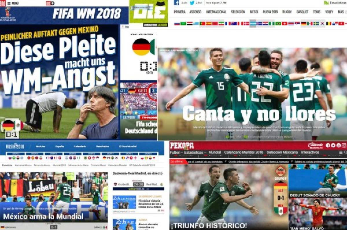 Locura mundial: Lo que dice la prensa por batacazo de México a Alemania en Rusia