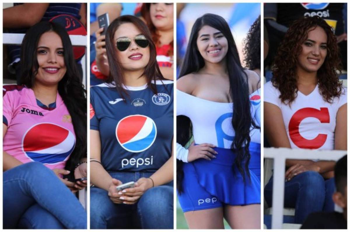 FOTOS: Las bellas chicas que adornaron la semifinal Motagua-Platense