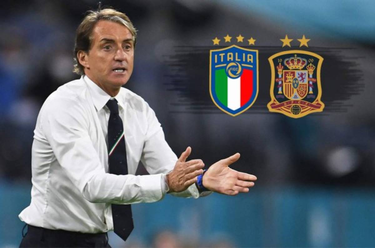 El Italia-España por las semifinales de la Eurocopa será sin aficionados de esos países; Mancini explota