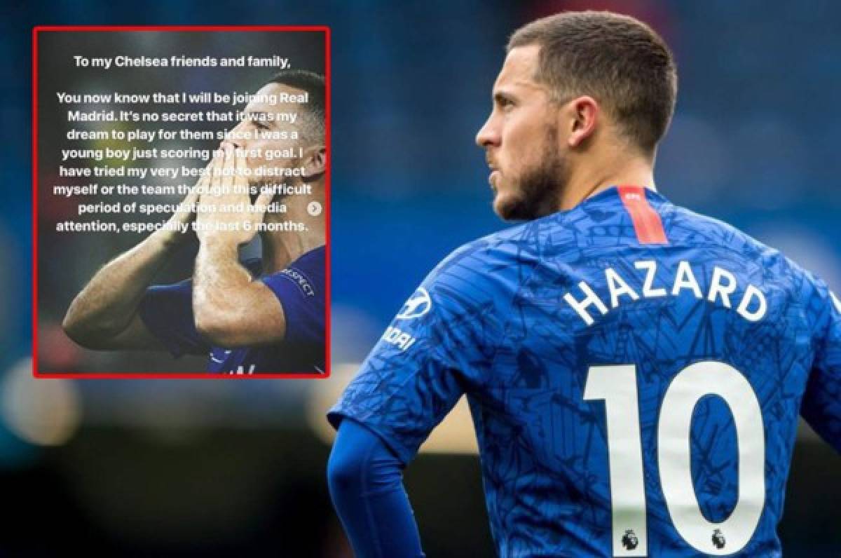 Emotiva: La carta de Hazard tras ser anunciado como nuevo fichaje del Real Madrid