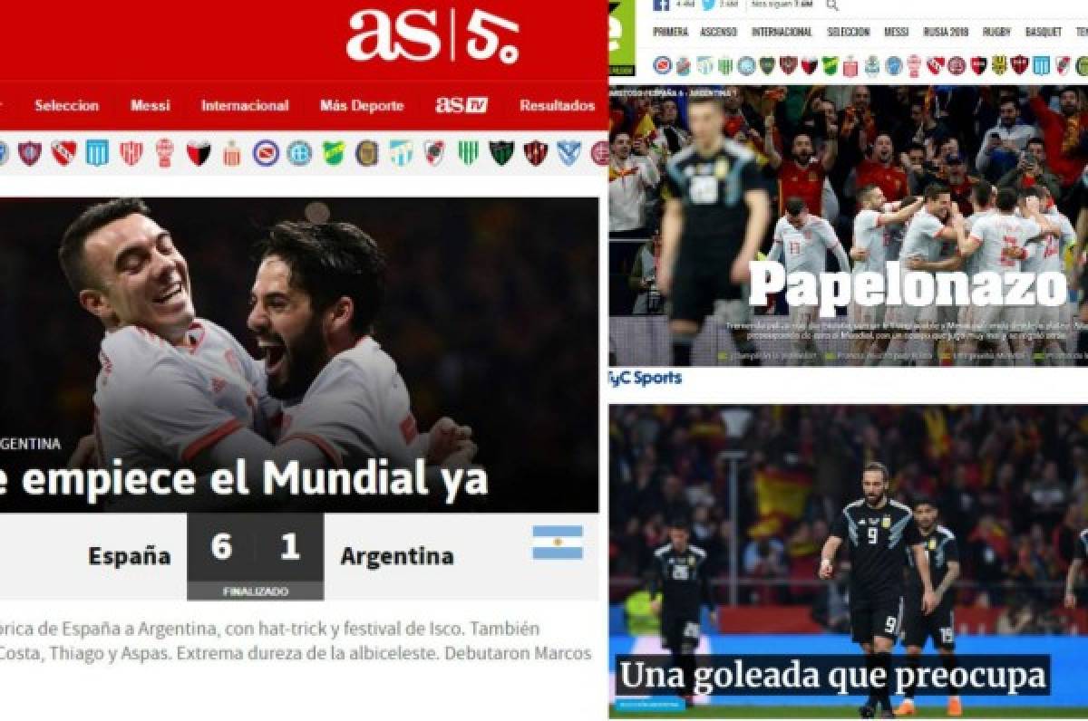 La prensa no perdona a Argentina tras la 'catástrofe' en España
