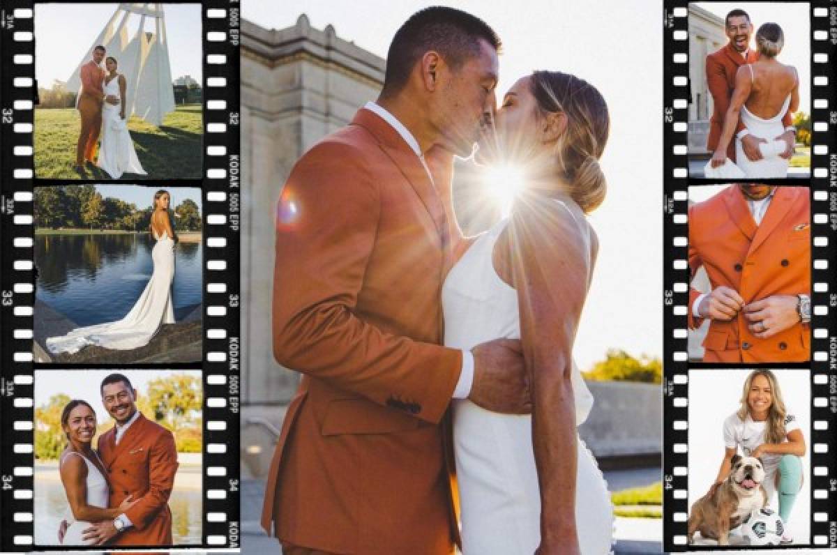 Las fotos de la boda de Roger Espinoza con la espectacular futbolista del Kansas City Femenino