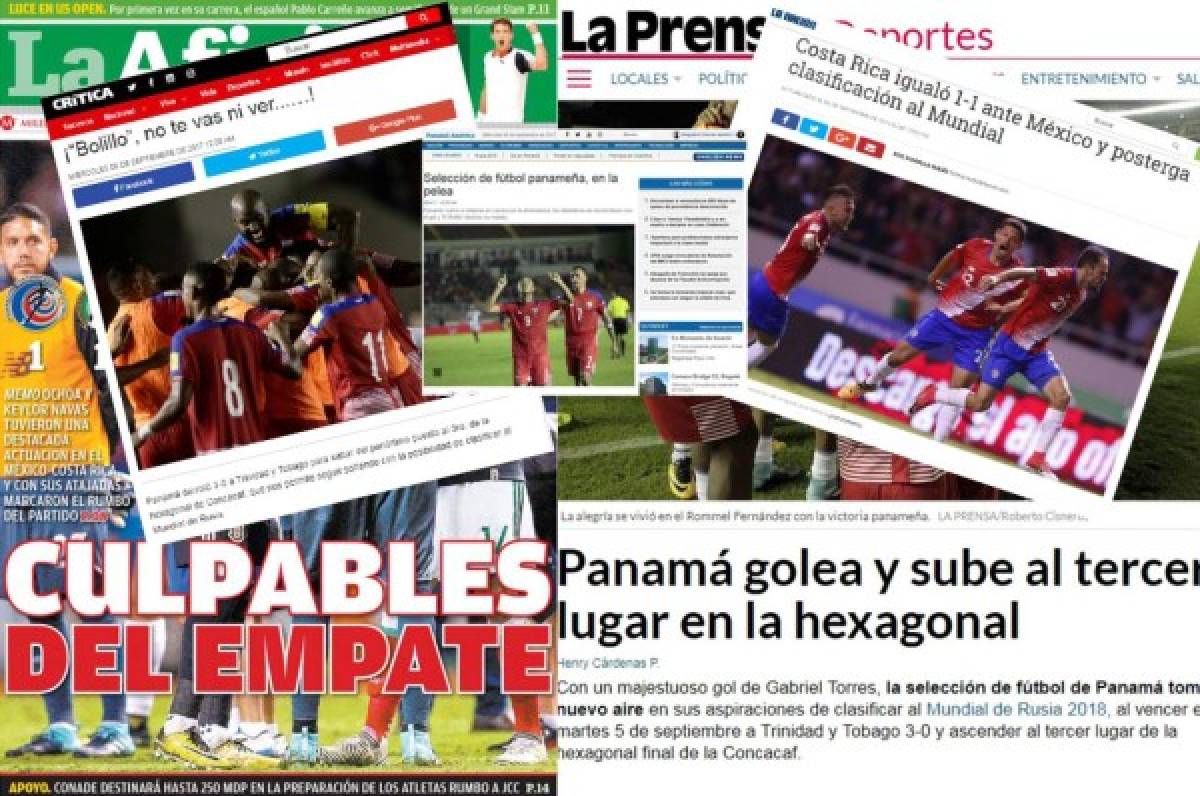 Así reaccionan los medios de Panamá y Costa Rica luego juego ante Trinidad y México